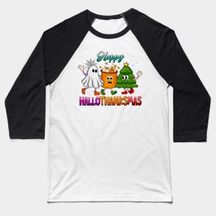 Happy Hallothanksmas Baseball T-Shirt